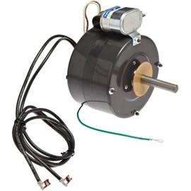 Fasco D1050 5" Frame Open Ventilated Permanent Split Capacitor Fan Coil Air-Conditioning and Heating Unit Motor with Ball Bearing, 1/8HP, 1550rpm, 230V, 60Hz, 1.1 amps