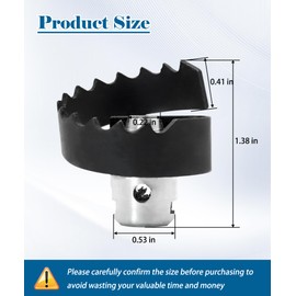 2" Spiral Cutter Fits For Ridgid K-50 K-400 K-3800 Drain Machines,Drain Snake Attachment Replace T-209 63025.