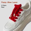 RSAJHTRY Flat Fuzzy Shoe Laces, 2 Pairs 10mm Wide Thick