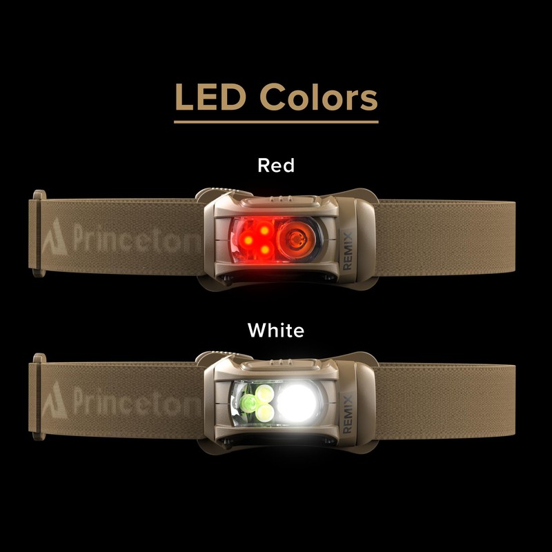 Princeton Tec Remix LED Headlamp (300 Lumens, Tan w/Red LEDs)