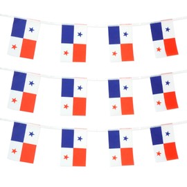 Panama Flag Panamanian Flag, Small String Panama Flags Mini Panamanian Flags Banner, Used for Party School Sports Events Patriotic Festival Decorations