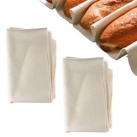 2 Pcs Proofing Cloth for Bread Making Bread Cloth Large Bakers Professional Proofing Cloth Baking Accessories (Pale Yellow+2 Pcs)