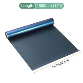 sourcing map HTV Heat Transfer Vinyl 11.8" x 15ft Roll PU Sky Blue Charm Purple Iron on Vinyl for All Cutter Machine, Easy to Cut & Weed