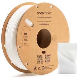 Snapmaker TPU Filament 1.75mm,TPU 95A HF 3D Printer Filament Flexible Soft with High Elasticity,High Speed Printing,Dimensional Accuracy +/- 0.03mm,1kg(2.2lbs) (White)