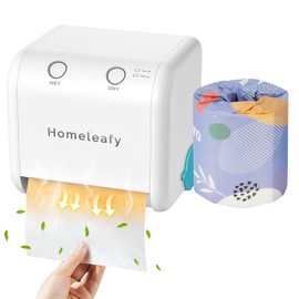 Homeleafy 2-in-1 Auto Dry&Wet Wipes Warmer, 3s Smart Dry-to-Wet Warming Technology Portable Wipes Dispenser with Clean Light&Mist Control,Desktop/Wall Mounted Baby Diaper Warmer for Newborns,Outdoor