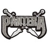 Pantera Fang Blades Silver Heavy Metal Embroidered Iron On Patch
