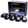 iJDMTOY 5pcs Smoked Lens Cab Roof Marker Lamps w/Amber Yellow