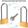 Padlock with Keys, [2 Pack] [6 Keys] Diyife 40mm Long