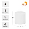 3 Inch White Citronella Pillar Candle