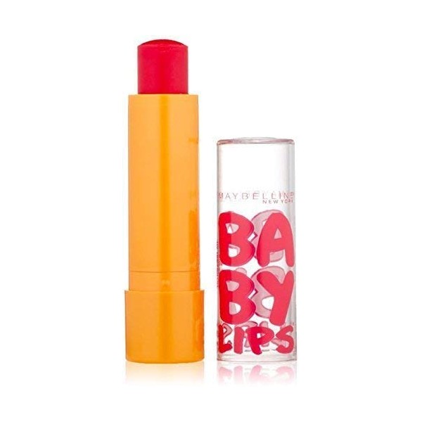 Maybelline Baby Lips Moisturizing Lip Balm , Cherry Me 0.15 oz (Pack of 4)