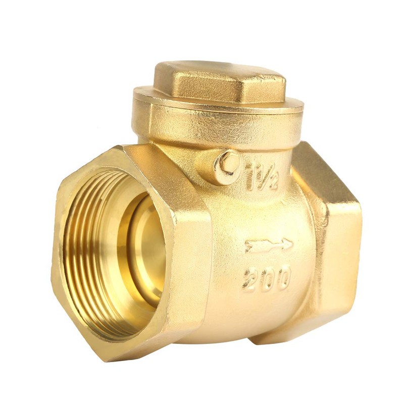 Non-Return Swing Brass Thread Brass DN40 Check Valve 232PSI Prevents