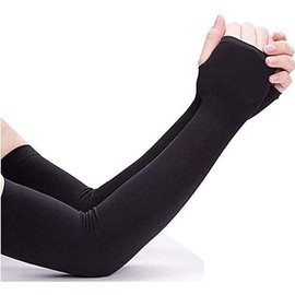 Lookka Arm Sleeves UV Protection,Cooling Arm Sleeves for Women and Men, Sun UV Protection Breathable Arm Sleeves, Compression Outdoor Sports Sleeves to Cover for Cycling Hiking(black