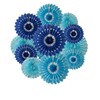 Party Hanging Paper Fans Decorations Blue Hanging Honeycomb Round Paper