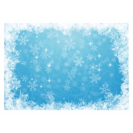 Allenjoy 7x5ft Ice Blue Winter Backdrop for Studio Photography 1st First Birthday Party Decoration Banner Festival White Snowflake Snowfall Christmas Background Baby Shower Kids Photo Booth Props