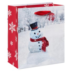 American Greetings Small Christmas Gift Bags, Red, White and Green (5 Bags)