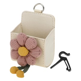 HEROFFIX 1 Stk. Auto-Mülltonne Hängende Mülltonne 9x5.5x11cm Pink Beige Kunstleder