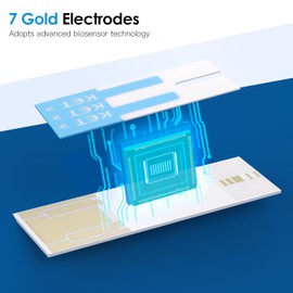 Medilax Blood Glucose and Ketone Test Strips kit - 60 Ketone Test Strips for Keto Diet, 60 Sugar Test Strips, 120 Blood Lancets Included