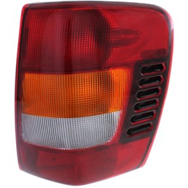 UPPARTS Tail Light Assembly For 2002 2003 2004 Jeep Grand Cherokee Laredo Limited Overland - Fits Passenger Side of Grand Cherokee Tail Lights - Rear Taillight Brake Light Includes Lens and Housing