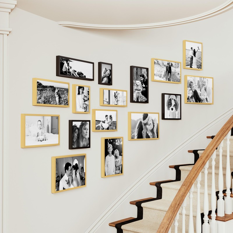 Vivelove 5x10 Metal Picture Frame, Black Aluminum Picture Frames with