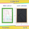 Icona Bay 7x5 Green Picture Frame, Coloured Solid Wood Scandinavian
