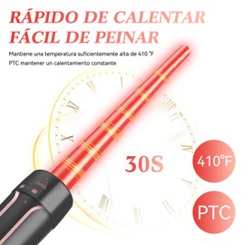 Varita Rizadora,5 en 1 Varita Rizadora Set,con Cepillo Rizador y 4 Varillas Rizadoras de Cerámica Intercambiables (0.5 a 1.25 pulgadas),Calentamiento Instantáneo,Rizador de Doble Voltaje