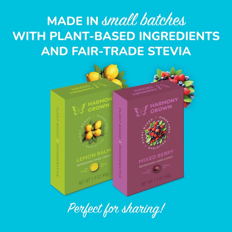 Stevita Harmony Grown Hard Candy, Lemon Balm - 6 Pack
