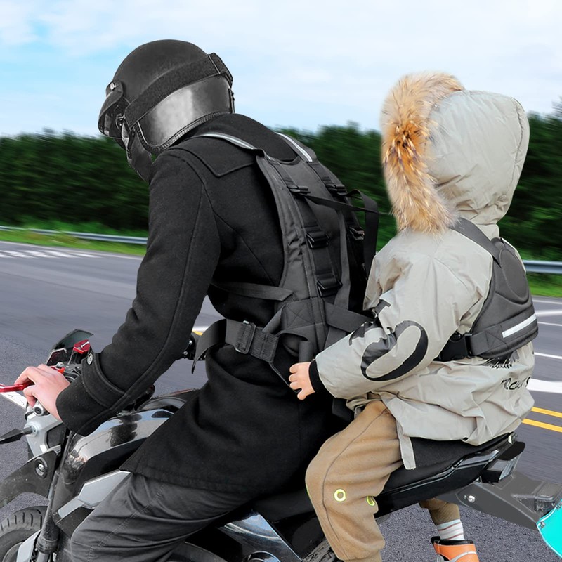 PCCIZU Adjustable Harness, Prevent Passengers from Falling for ATV,Snowmobile,Black