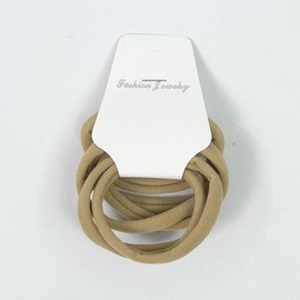 Comfortable Daily Hair Ties 6-Piece Soft Camel High Elasticity Seamless / 편안한 착용감 데일리 머리끈 6PC 연카멜 고탄력 무봉제