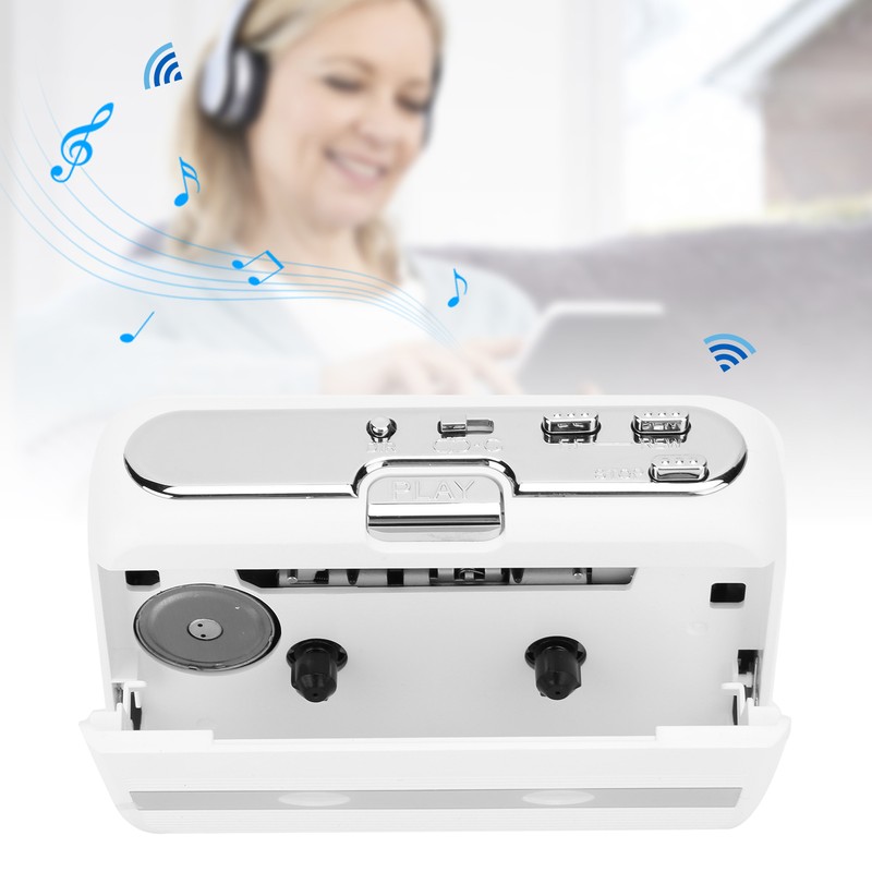 Portable Tape Player Bluetooth Cassette Player FM Radio with AutoReverse