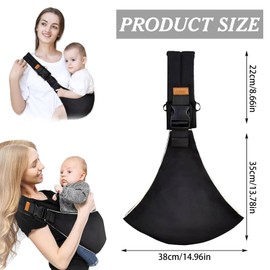 EnixwH Baby Carrier for Newborns from Birth, Adjustable Baby Carrier for Newborns, Child Carrier Side Black, Hip Carrier for Toddlers, Toddler Carrier Sideways, Toddlers up to 15 kg