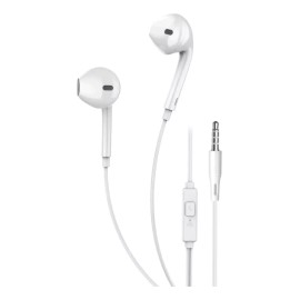 Control Expert Audifonos Alambricos Manos Libres Con Microfono Color Blanco