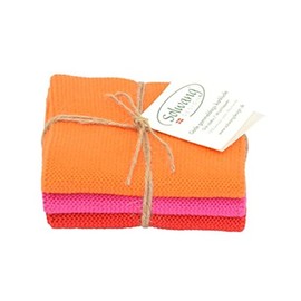 Solwang Cleaning Cloth Pink Orange Red Knitted Wipes Cotton Wipes Stainless Steel