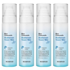 Skinfood Blue Chamomile Hyaluronic Toner Mist, 100ml, 4 pieces / 스킨푸드 블루 캐모마일 히알루로닉 토너 미스트, 100ml, 4개