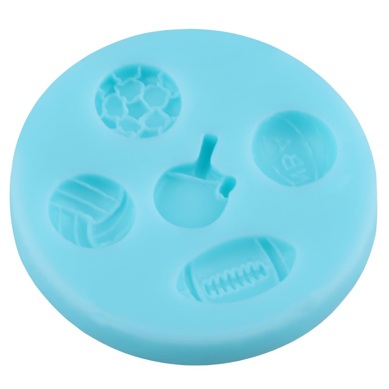 Sports Balls Fondant Molds Volleyball Basketball Silicone Mold