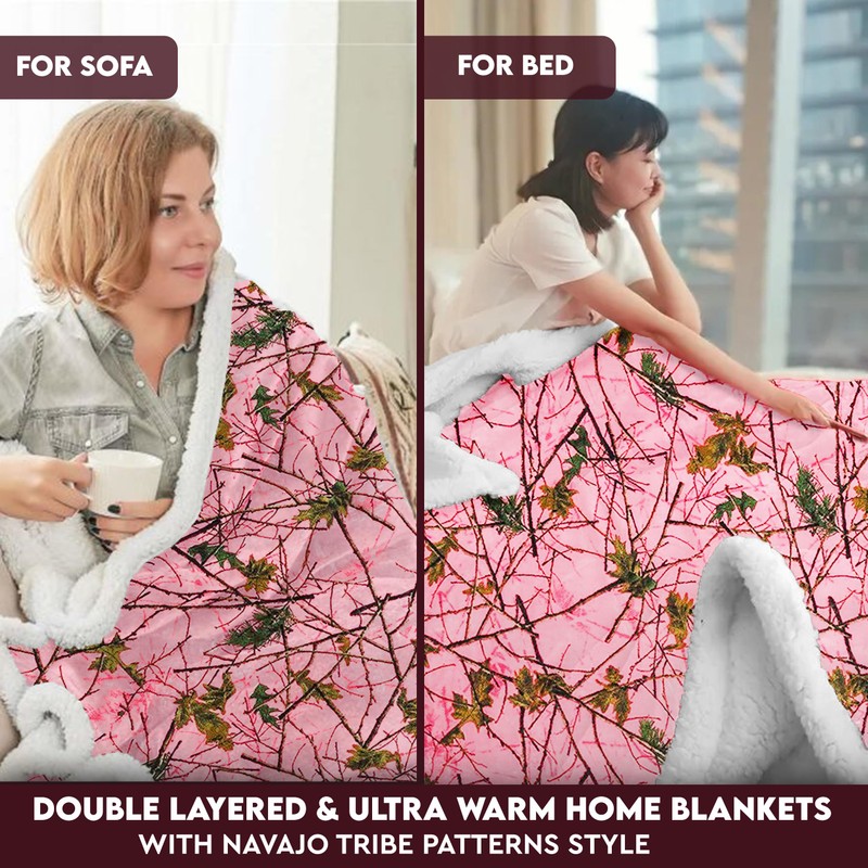 TrailCrest Soft Touch Reversible Camo Throw Blanket - 50" X