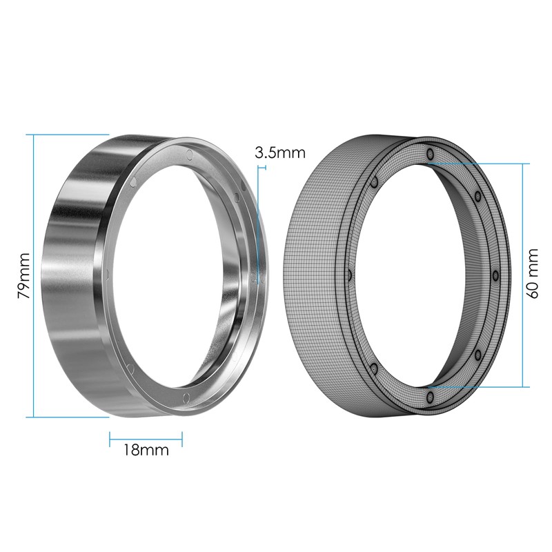 58mm Magnetic Dosing Funnel V2, MATOW Stainless Steel Espresso Dosing