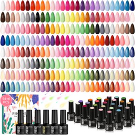 phoenixy 24 PCS Gel Nail Polish Set, 21 Colors with Base Coats & Top Coat