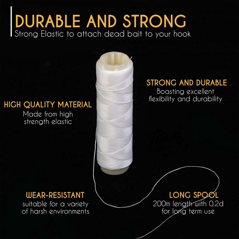 Ani-Safe Sea Fishing, beach casting, bait whipping elastic thread in