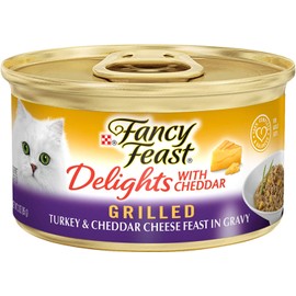 Fancy Feast PURINA Delights Grilled Turkey and Cheddar (Pack of 24)