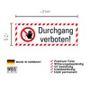 Sticker Combi Sticker "Durchgang verboten!" Warning Symbol ISO 7010 |