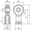 KBS Swivel Head M8 External Thread, Maintenance Free