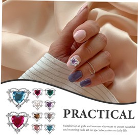 Hohopeti 10pcs Rhinestones Nail Charms for Nail Decoration Gems for Home Salon Use Random Colors for Phones and More