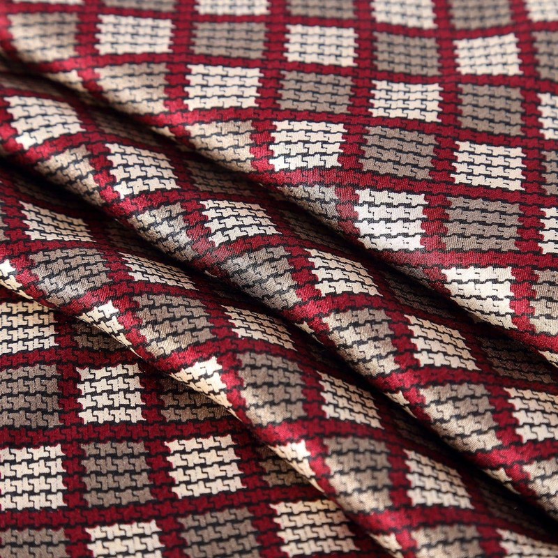 Long Charmeuse Satin Silk Scarf for Men, red