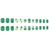 24Pcs St. Patrick's Day Press on Nails Short Square Shamrock