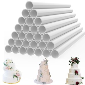 Olicky 28 Pcs Cake Dowels, White Plastic Cake Support Rods, 9.5 Inch Plastic Cake Dowels for Cakes