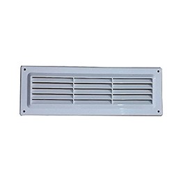 Merriway BH03796 9 x 3 inch Fixed Louvre 9 Inch x 3 Inch Louvered Air Grille Aperture 232 x 62mm White Plastic