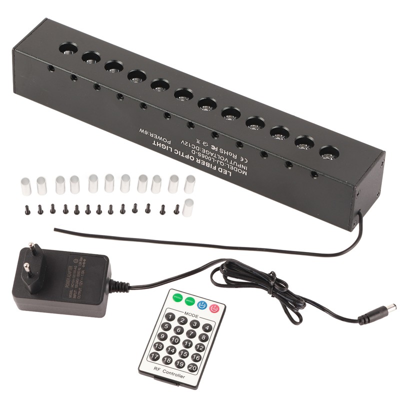 Fiber Optic Lights Kit 12 Holes 6W White Light Meteor