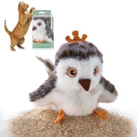 Kitten Toys, Interactive Cat Toys for Indoor Cats, Lifelike Flapping Bird with Chirping Sound, Rechargeable Touch-Activated Catnip Toy for Kittens & Bored Adult Cats, Juguetes para Gatos