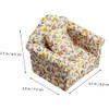 LATRAT Dollhouse Sofa, 1:12 Dollhouse Miniature Furniture Model Cloth Floral