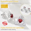 925 Sterling Silver Stud Earrings Women Trendy June Birthstone Heart
